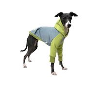 Ropa Sudadera de Invierno con Capucha de Galgo Italiano, Sudadera con Estampado Bicolor Azul y Verde de Whippet, Mono de Manga Larga de Dos Patas de Bedlington Terrier Perros(4)