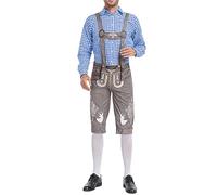 Ropa tradicional alemana de Oktoberfest de espuma medieval, camisa a cuadros, disfraz de conejito de cr rolecos para mujer, Sakurajima mai conejito, disfraz de cosplay, mono de una pieza (azul, M)