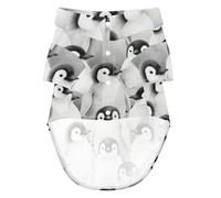 Ropa transpirable para perros para viajes, acuarela, familia de pingüinos, talla 3XL