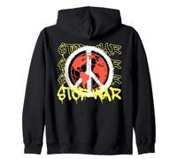 Ropa Urbana con Estampado de Stop War Peace Sign Sudadera con Capucha