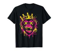 Ropa Urbana Urbana de los años 90 Graffiti Monkey Edgy Hip Hop Animal Camiseta