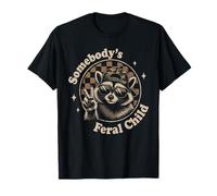 Ropa Urbana Vintage de Somebody's Feral Child Cool Meme Camiseta