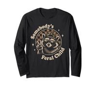 Ropa Urbana Vintage de Somebody's Feral Child Cool Meme Manga Larga