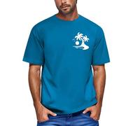 Ropa Verano Hombre Mis Pedidos Realizados Camisetas Manga Corta Camisa Oversize Manga Corta Basicas con Estampada de Coco Camiseta Element Hombre Azul de Marca T-Shirt Azul XXL