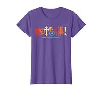Ropa Vintage Kets4Eki Devils Neighborhood Camiseta, Mujer, Morado Jaspeado, M