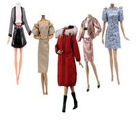 Ropa y Accesorios para Muñecas, 5 Conjuntos Moda Abrigo de otoño Vestidos Pantalones Zapatos Sombrero Rompevientos para 29cm Muñecas Accesorios Bebé Regalos (C)