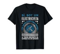 Ropa Y Regalos Para Comerciantes Comerciales Divertido Sí, Soy Un Electricista Experto Eléctrica Camiseta Hombre Manga Corta Negro Talla S