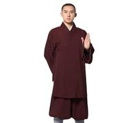Ropa Zen Lay, vestido de Buda, vestido de monje Shaolin, uniforme de monje, vestido de monje Shaolin, túnica de monje Shaolin budista de verano (Color : Navy Red, Size : 178-180cm)