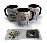 Ropa4 Taza de Cerámica Regalo para Madres para la Mejor mamá del Mundo Personalizada con Foto