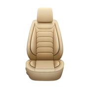 Ropaix Fundas Asiento Fundas para Asientos De Automóvil De Cinco Asientos, Tapicería De Cuero, Se Adaptan A Mayoría Vehículos(Beige)