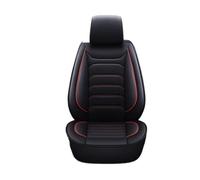 Ropaix Fundas Asiento Fundas para Asientos De Automóvil De Cinco Asientos, Tapicería De Cuero, Se Adaptan A Mayoría Vehículos(Black Red)