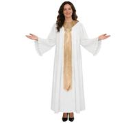 Ropas Coro Iglesia Mujer Disfraz Sacerdote Ropa De Clero para El Púlpito Ropa De Ministro O Pastor Coro Blanco S