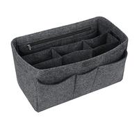 Ropch Organizador de Bolso de Fieltro, Multi-Bolsillo Organizador Bolso Insertar Bag in Bag Bolso Cosmético para Mujer (Gris, XL)