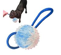 Rope Ball Dog Toy, Bite Resistant Dog Ball, Interactive Pet Ball With Rope, Dog Training Ball Launcher, Squeaky Tug Chew Toy, Small Dog Rope Ball Toy, Pet Ball With Rope, Training Chew Ball Fo