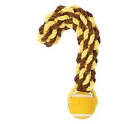 Rope Ball Dog Toy, Pet Teething Rope Ball Toy, Tennis Ball Design Interactive Dog Toys for Home, Park, Backyard, and Garden, Durable Chew Toy for Dogs, Interactive Fetch Toy, Strong Rope for Playtime