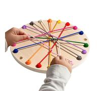 Rope Challenge Game - Puzzle de Madera de 22,3 x 22,3 cm, Juguete de Mano para la Mano y los Nudos, Tabla de desentrañar, con diseño portátil, Juego de lógica para niños, Adolescentes y