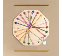 Rope Challenge Game - Puzzle de Madera de 22,3 x 22,3 cm, Juguete de Mano para la Mano y los Nudos, Tabla de desentrañar, con diseño portátil, Juego de lógica para niños, Adolescentes y