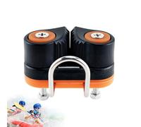 Rope Clamp - Quick Release Fastener, Automatic Cam Cleat, Marine Grade Steel Design, Kayak Control, Fitness Equipment, Black Small Tool For Canoe Pilates Bed Rowing Exercise