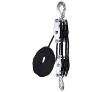 Rope Hoist, Heavy Duty Rope Hoist, 2200 Lbs Breaking Strength Hoist, 50ft Ratchet Puller, Hoists For Hunting, Garage Hoisting Equipment, Warehouse Lifting Tool, Construction Rope Hoist, Portable Hoist