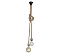 Rope Lámpara colgante redonda (60 W, Ø x Al: 10 x 155 cm, Natural, E27, 2 ud.)