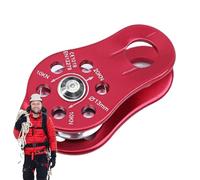 Rope Pulley - Single Sheave Fixed Eye Device, Compact Alloy Lifting Mechanism for Recovery Systems with High Strength Frame, Efficient Line Glide Control Function, Ideal for Outdoor Survival