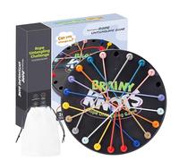 Rope Puzzle Game, Colorful Lacing Toys Board Play, Twisted Tangler Cable Challenge, 10.24x10.24x0.59 Inches Compact Puzzle Strategy Toy, Travel-Friendly for Brain Development