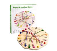 Rope Puzzle Game, Strategy Untying Challenge, Logical Thinking Toy Brain Teaser Board Game, for Kids Adults Parent Child Bonding Travel Party Educational Problem Solving Fun 8.86x8.86 Inches