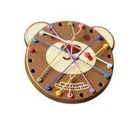 Rope Puzzle Games, Bear-Shaped Sorting Brain Teaser, Interactive Cable Knot Puzzle, 9.06x9.06x1.1 Inches Compact Educational Mind Game, Ideal for Adults, Kids and Playtime