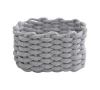 Rope Storage Basket - Woven Small Cotton | For Cat Dog Toy Bathroom Organizer, Decorative Fabric Bin Round Nursery Makeup Key Desk Counter Sundry Container Pet Accessory Holder Soft Home Yarn Pouch