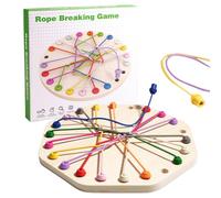 Rope Untangling Game - Wooden Lacing Puzzle Toy With Knot-Release Challenge