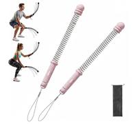 Ropeless Battle Ropes for Home Gym,Portable Cordless Weighted Battle Ropes with Storage Bag,Non-Slip Handle,Weighted Exercise Equipment for Low-Impact Workout, Strength & HIIT (Pink (2pcs))