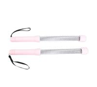 Ropeless Exercise Rope 1 Pair Quiet Portable Ropeless Training Rope with Anti Slip Handles Adjustable Drag Heavy Duty Steel Core for Home Gym Apartment Workout 47cm 18.5in (Pink)