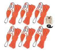 roperatchet Tie Down - 6X Heavy Duty Outdoor Camping Ratchet Cord, Reflective Retractable Strap For Tent, Canopy, Kayak, Awning, Adjustable Tie-Down Rope, Multi-Purpose Secure Camping Gear Accessory