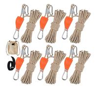 roperatchet Tie Down - Heavy Duty 6X Retractable Camping Ratchet Strap, Reflective Outdoor Rope For Securing Tent, Kayak, Canopy, Awning, Adjustable Tie Down Cord, Multi-Purpose Durable Outdoor Gear