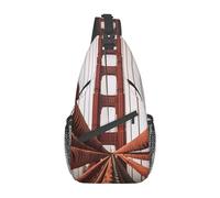 Ropes On The Golden Gate Bridge - Bolsa ligera para el pecho, bolsa cruzada, bolsa de hombro, mochila deportiva para mujeres y hombres, color negro, talla única, Como se muestra en la imagen, Talla