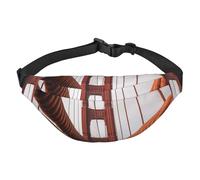 Ropes on The Golden Gate Bridge - Riñonera ajustable para la cintura, bolsa de viaje unisex, Black, Talla única, Mochila informal