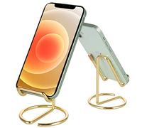 ROPOSY Soporte para teléfono Celular para Escritorio, Bonito Soporte de Metal Dorado para teléfono Celular, Accesorios de Escritorio, Compatible con Todos los teléfonos móviles, iPhone, Switch, iPad