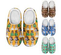 RoPox Pantuflas de Algodón Personalizadas, Personalizables con fotos y texto, suelas de Goma antideslizantes el interior de los zapatos Furry, Regalos Personalizados para Familiares y Amigos