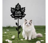 RoPox Placa Conmemorativa Personalizada de Mascotas,Personalizable con Foto y Texto, Placa Conmemorativa Mascota, Grabado láser, Decoración Placa Tumbas para Exteriores, Patio y Jardín