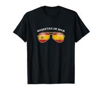 Roquetas de Mar Spain Vintage Flag Sunglasses Design Camiseta