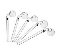 RORA 10pcs Tubos de Vidrio Curvados para Pipa Balancer Tubos de Vidrio para Bong