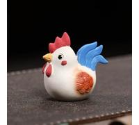 RORA Juego de té de gallo de arcilla morada, accesorios para ceremonia de té y hogar, coleccionable de alta calidad para amantes del té y artesanos