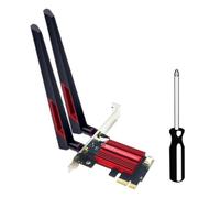 Rordigo Adaptador de Red InaláMbrica WiFi 7 BE200 Pro Pcie+Antena 10DB BT5.4 Tri Band 2.4G/5G/6GHz Tarjeta WiFi BE200 para Win11
