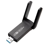 Rordigo Adaptador WiFi USB de 1300Mbps Dongle Inalámbrico USB 3.0 Tarjeta de Red Inalámbrica 2 en 1 de Banda Dual 2.4G y 5G para Computadora de Escritorio