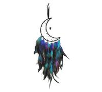 Rordigo Atrapasueños de Luna, Atrapasueños de Plumas Hecho una Mano, Adorno Bohemio para Colgar en la Pared, Regalo de Bendición para Decoración de Fiesta en el Dormitorio