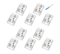 Rordigo Conector de esquina LED de 10 piezas con fijación de tornillo, 24 V/5 A, 2P, 10 mm, conector para tiras LED, monocolor, COB IP20