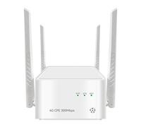 Rordigo Enrutador WiFi DoméStico 4G de Amplia Cobertura 300M 2XRJ45 Cat4 4G LTE Enrutador InaláMbrico con Tarjeta Sim con Antena Externa Enchufe UE