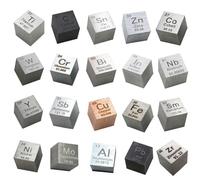 Rordigo Juego de 20 cubos de densidad de elementos metálicos para una colección de tabla periódica de elementos (0,39/10 mm)