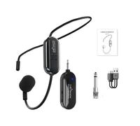 Rordigo Micrófono de cabeza inalámbrico 2,4 G Little Bee amplificador para profesores Micrófono de audio Condensador Headset-B Fácil instalación