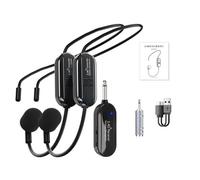 Rordigo Micrófono de cabeza inalámbrico Little Bee de 2,4 G, amplificador para profesores, micrófono de audio y condensador, fácil instalación